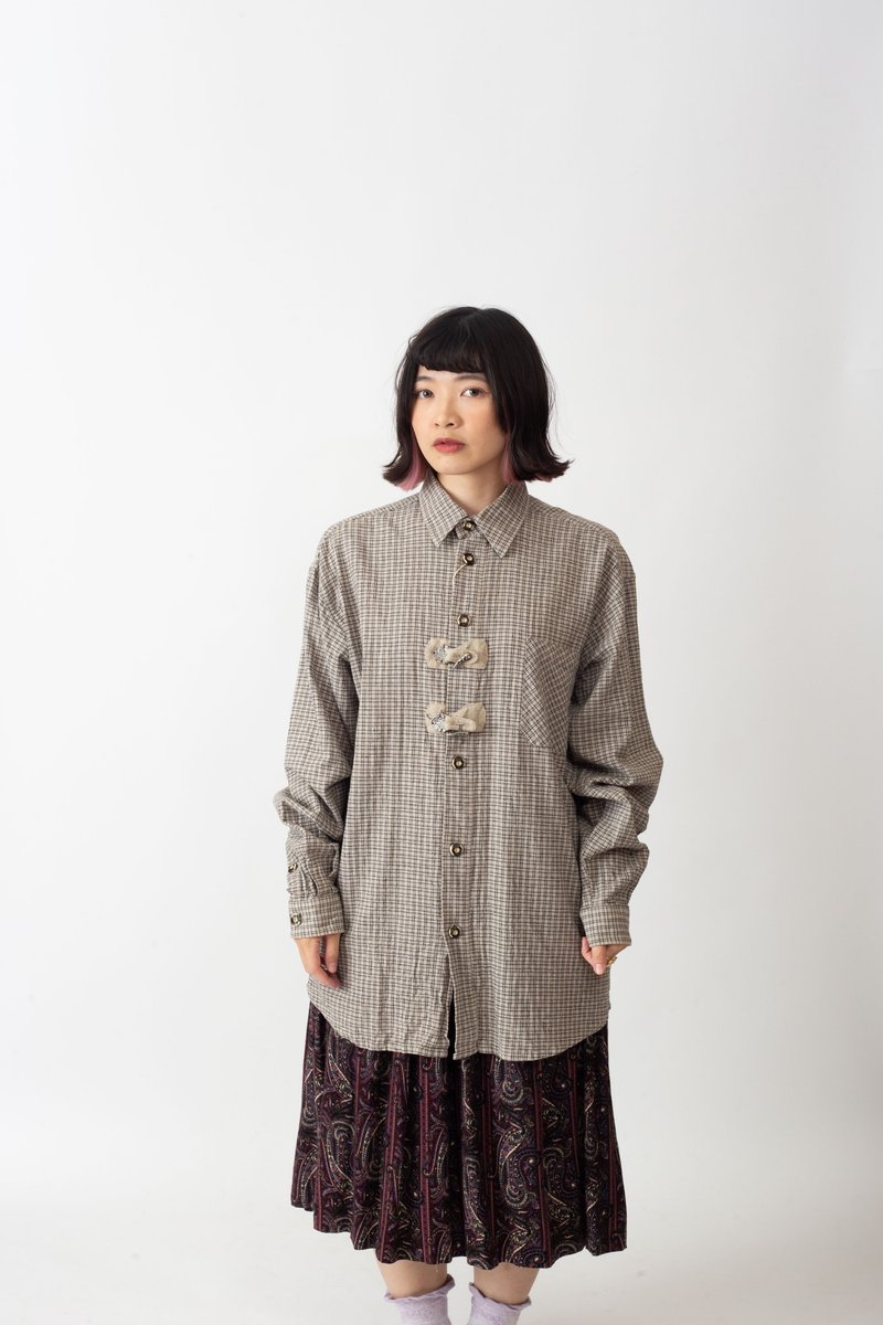 提洛爾襯衫.Tyrolean Shirt【初戀販賣所】Vintage.A1017 - 女襯衫 - 棉．麻 