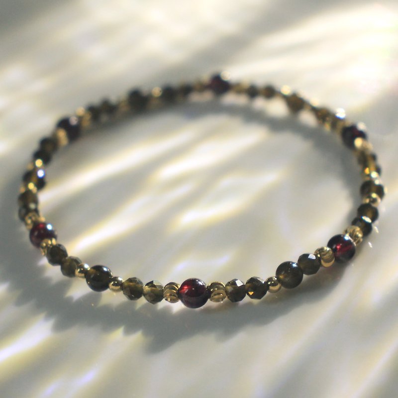 Crystal bracelet | with Stone| Stone| Bronze - สร้อยข้อมือ - คริสตัล สีดำ