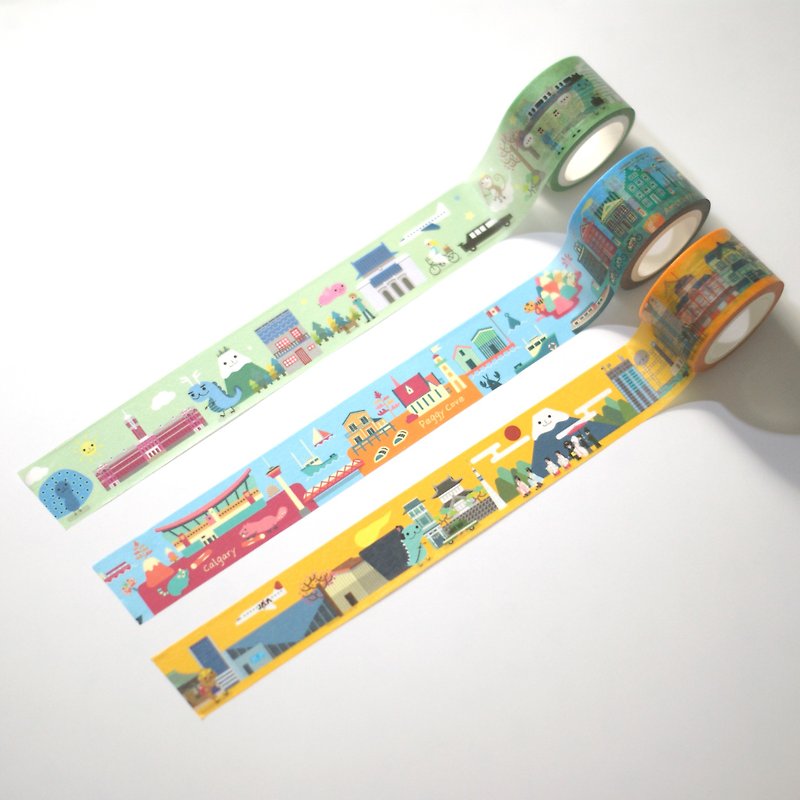 [LonelyPlanet2.0] Paper tape - City Architecture Collection（3pic - spacial price） - Washi Tape - Paper White