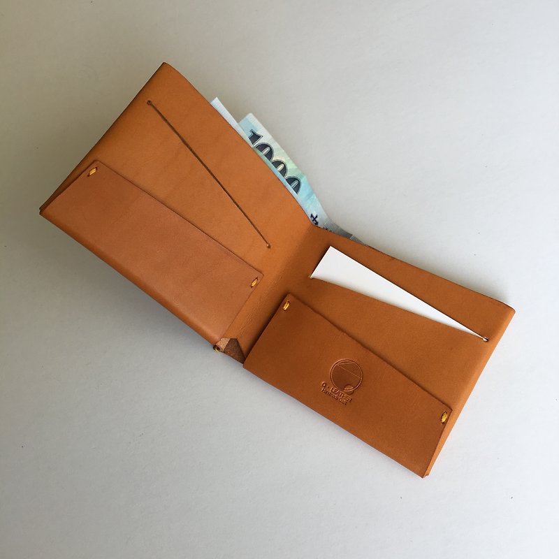 Simple design short clip - Wallets - Genuine Leather 