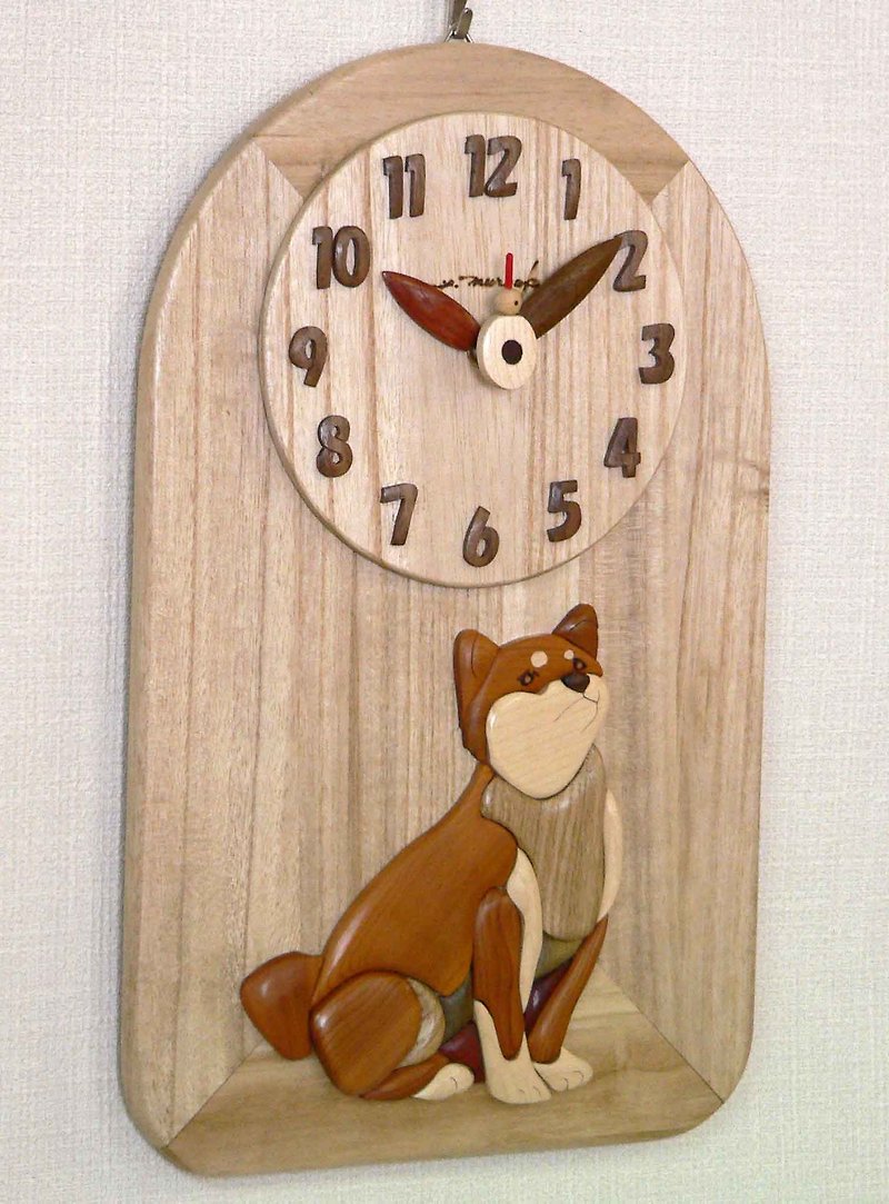 Watch Shiba Inu - Clocks - Wood Gold