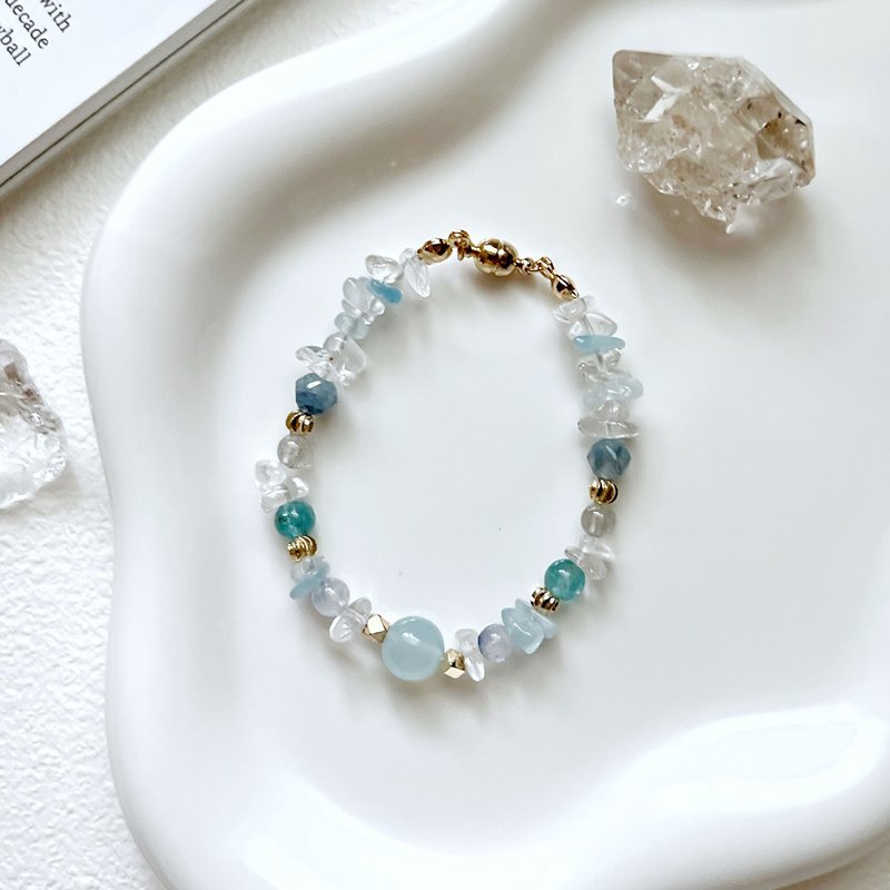 【Life Number 5】Sea Sapphire Creative Bracelet - Bracelets - Crystal Yellow