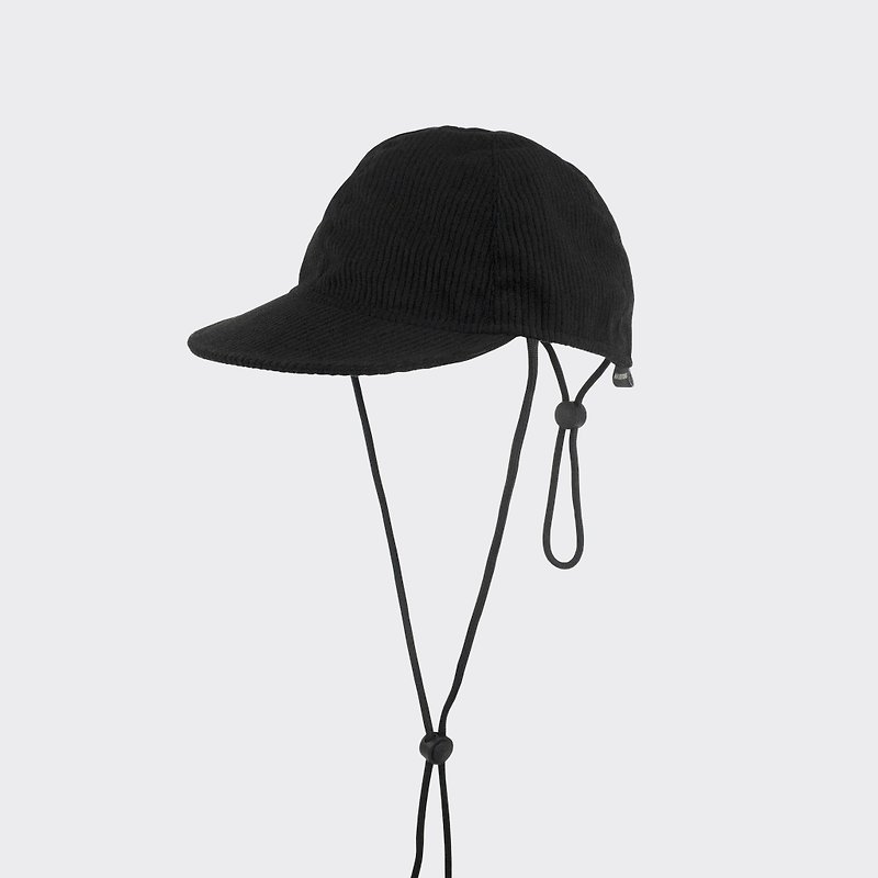 CORDUROY CAP - BLACK - 帽子 - 聚酯纖維 黑色