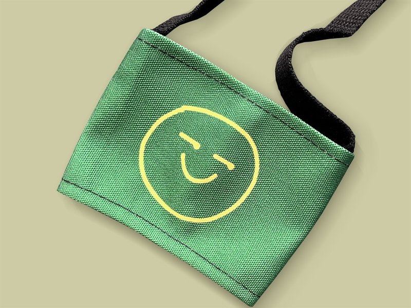 Green thief face expression cup set - Beverage Holders & Bags - Cotton & Hemp Green