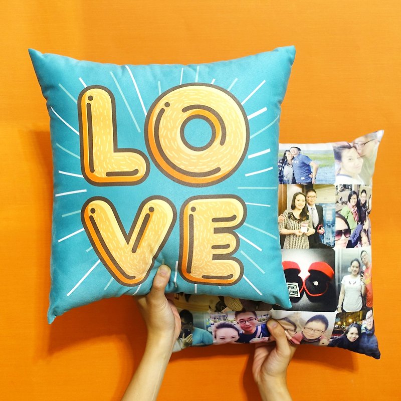 customize 16 grid Pillow Love Pattern - หมอน - วัสดุอื่นๆ 