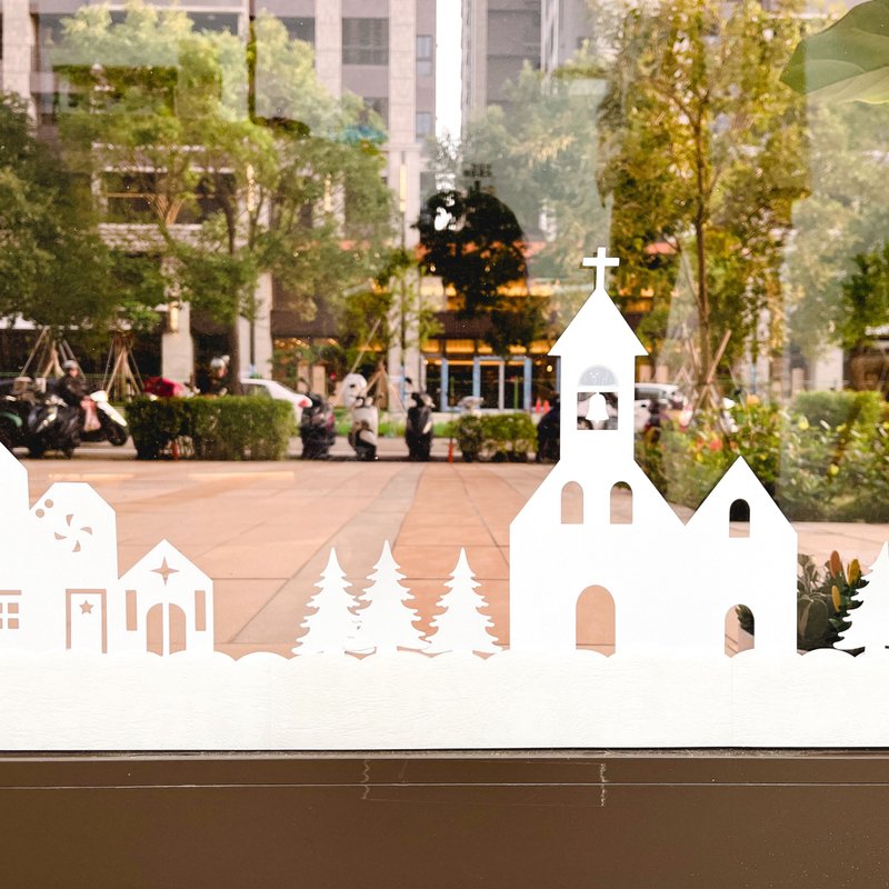 【聖誕雪國】裝飾紙雕材料包 - 木工/竹藝/紙雕 - 紙 白色