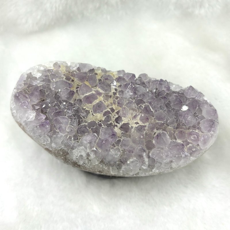 *Calcite Symbiosis*Natural Brazilian Amethyst Town Amethyst - Items for Display - Crystal Purple
