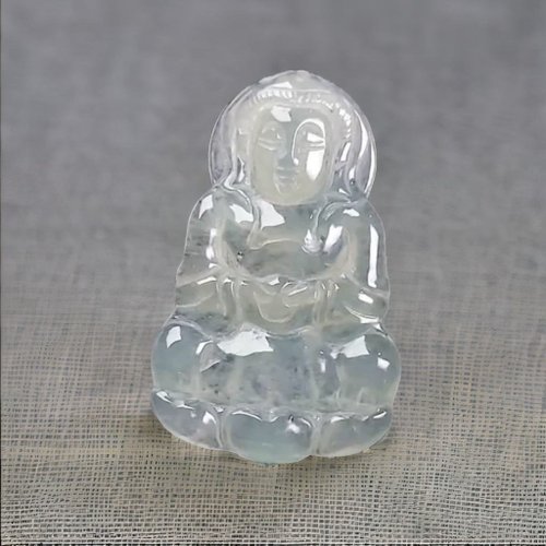 瓔珞翡翠 冰種翡翠觀音菩薩 | 天然緬甸玉A貨翡翠 | 送禮