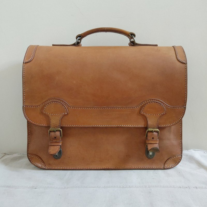 Leather bag_B052_BREE - กระเป๋าเอกสาร - หนังแท้ สีนำ้ตาล