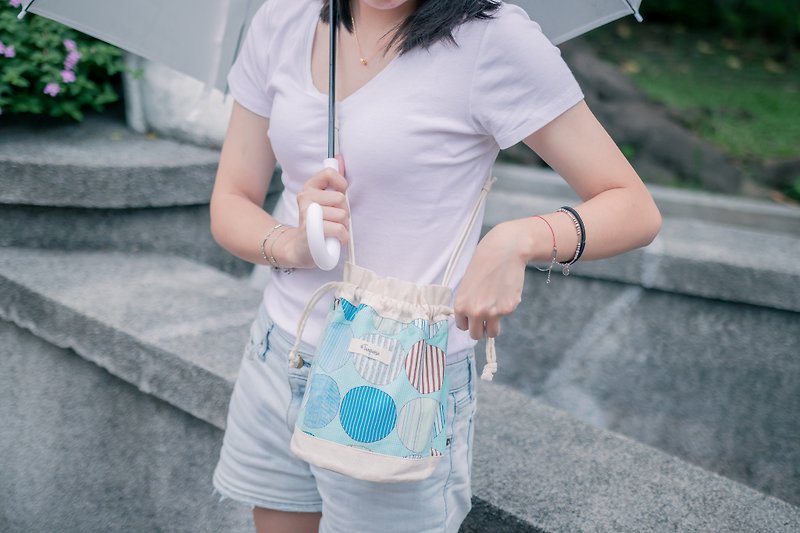 POP / Taiwanese Cotton print / Shoulder bag  crossbodies  bucket bag - Messenger Bags & Sling Bags - Cotton & Hemp 