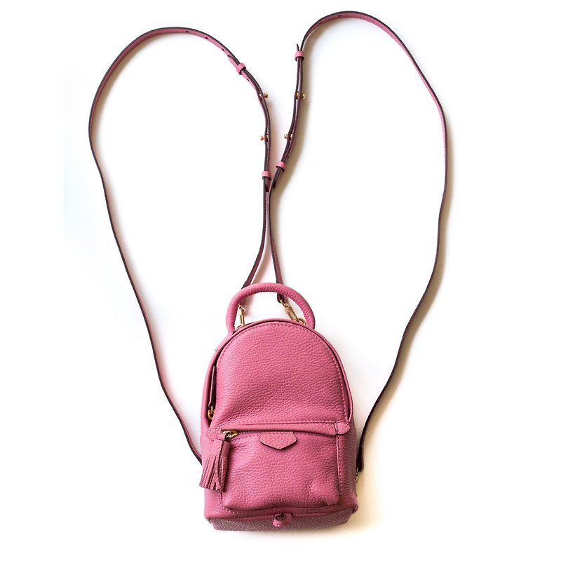 Patina leather handmade custom backpack - Backpacks - Genuine Leather Multicolor
