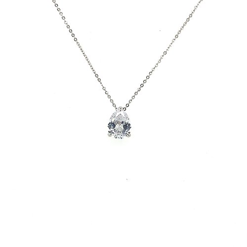 sarahjewelry Necklace with water drop pendant, Silver 92.5%