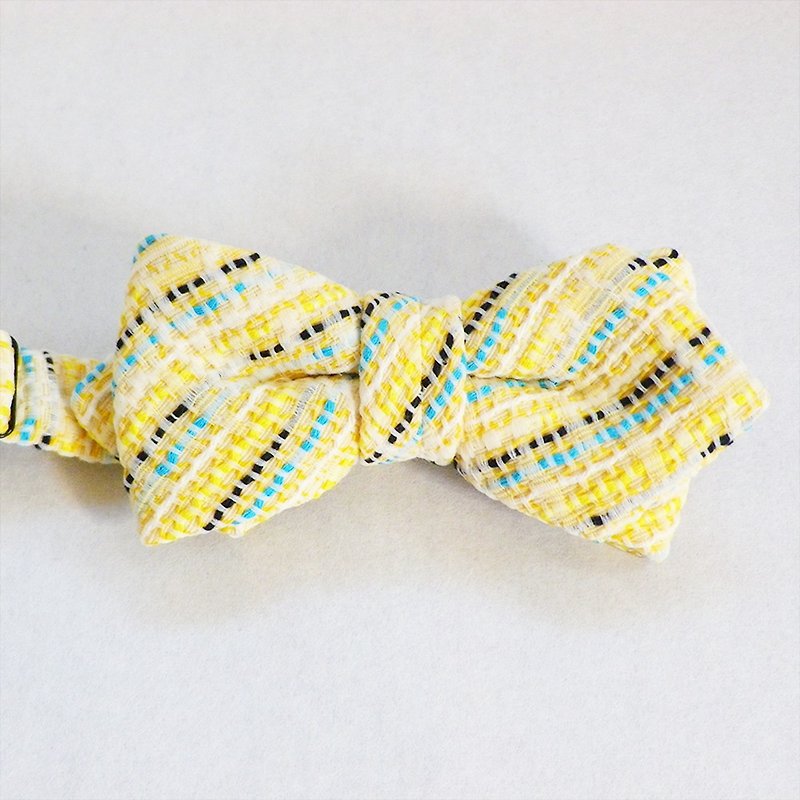 Crossover regimental bowtie butterfly - Ties & Tie Clips - Cotton & Hemp Yellow