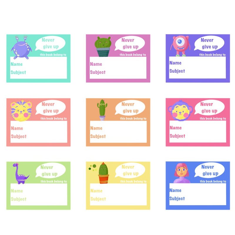 Printable label stickers for school - 貼圖包/電腦手機桌布/App 圖示 - 其他材質 