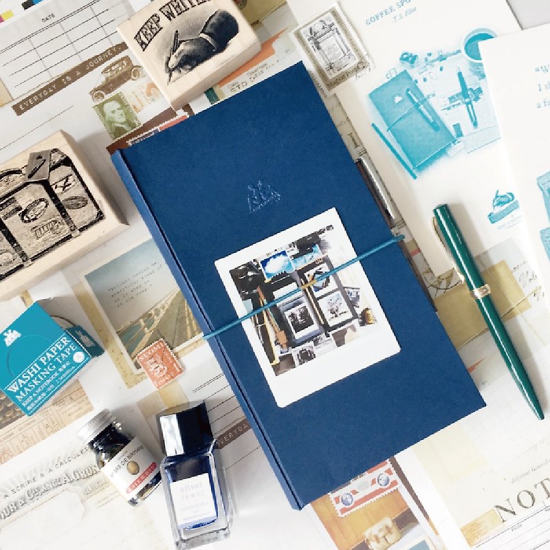 KEEP A NOTEBOOK writing notes CKN-004C A5 Slim DIY multifunctional paper book jacket (glazed blue) - สมุดบันทึก/สมุดปฏิทิน - กระดาษ 