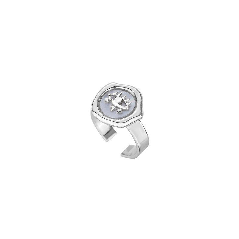 LOVE YOURSELF series ring-small size - แหวนทั่วไป - เงินแท้ สีเงิน