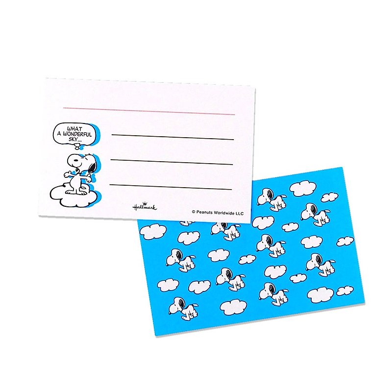 Snoopy Wonderful Sky 8 [Hallmark-Peanuts Snoopy-JP Gift Card] に - カード・はがき - 紙 ブルー