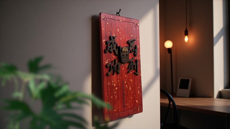 馬到成功 // 馬年長方春聯掛飾 // 安心出貨 - 裝飾/擺設  - 木頭 多色