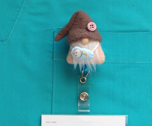 Funny badge reel gnome Nurse Badge Reel Doctor Badge Reel