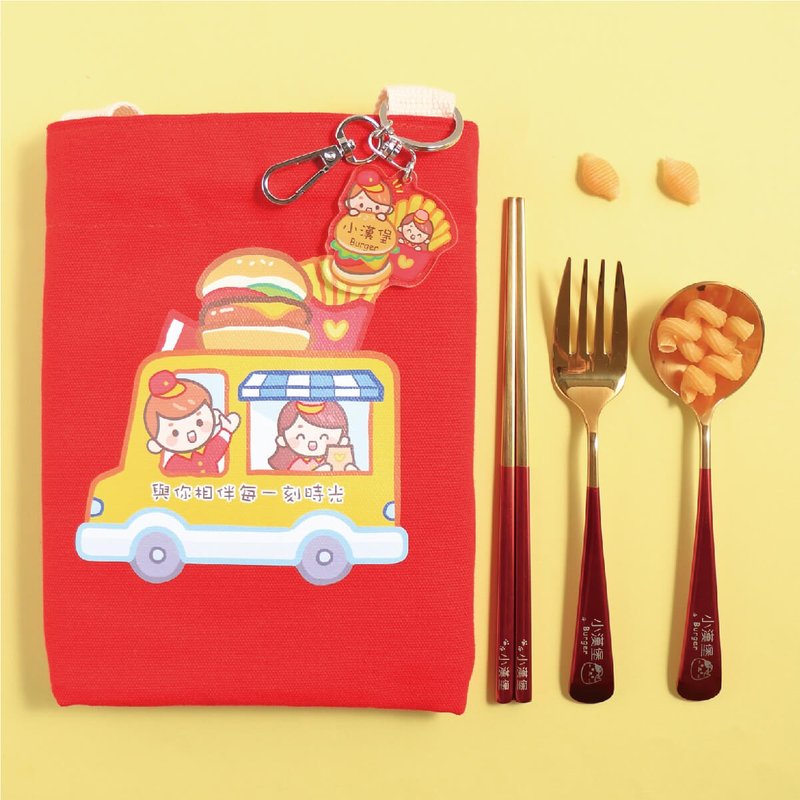 1+1はひとりじゃない【はり口バッグ＋食器セット】お得なセット - ステッカー・シール - 防水素材 多色