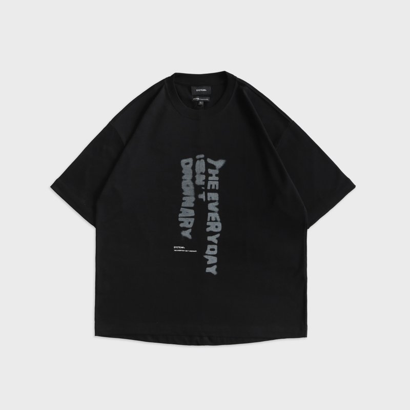 DYCTEAM - 斑駁落肩重磅TEE (black) - 男 T 恤 - 其他材質 黑色