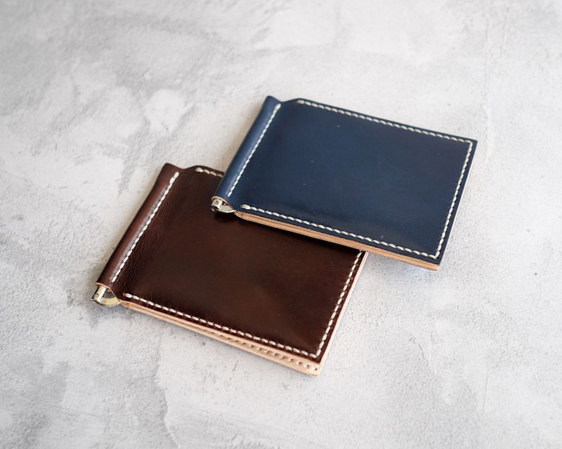 Customized Money Clip Wallet - Leather Goods - Genuine Leather 