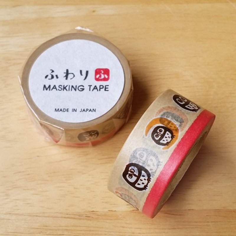 日本 伊予和紙 Fuwari 和紙膠帶【貓頭鷹(FW47001)】 - 紙膠帶/和紙/PET - 紙 多色
