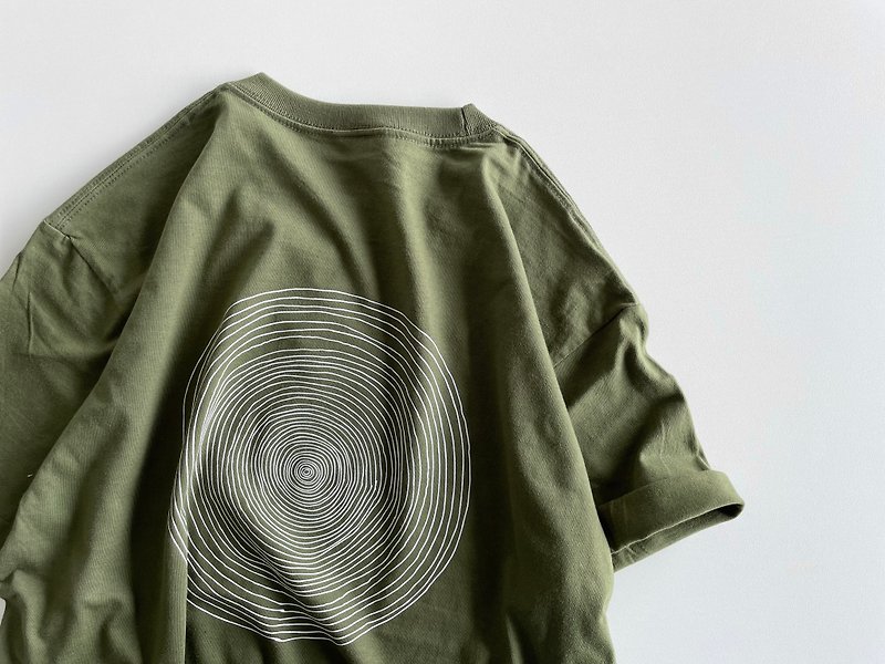 big silhouette T-shirt /  khaki green / unisex / Baum - トップス ユニセックス - コットン・麻 グリーン