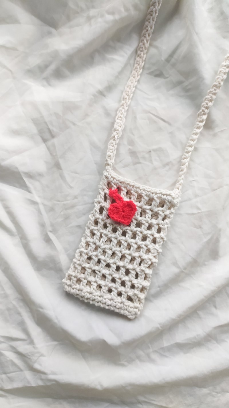 Mobile Phone Net Bag Crossbody Purse Crochet Handwoven