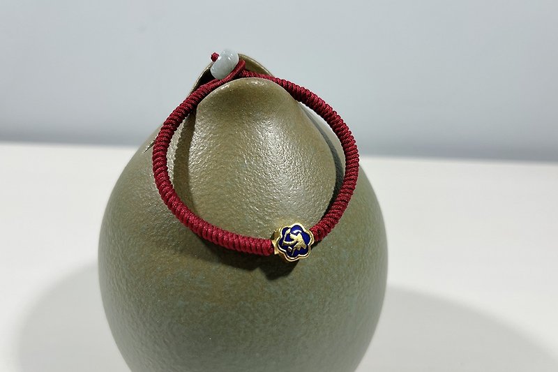 Luming original Tai Sui Benming year Benming Buddha transfer red rope bracelet bracelet custom gift - Bracelets - Enamel 