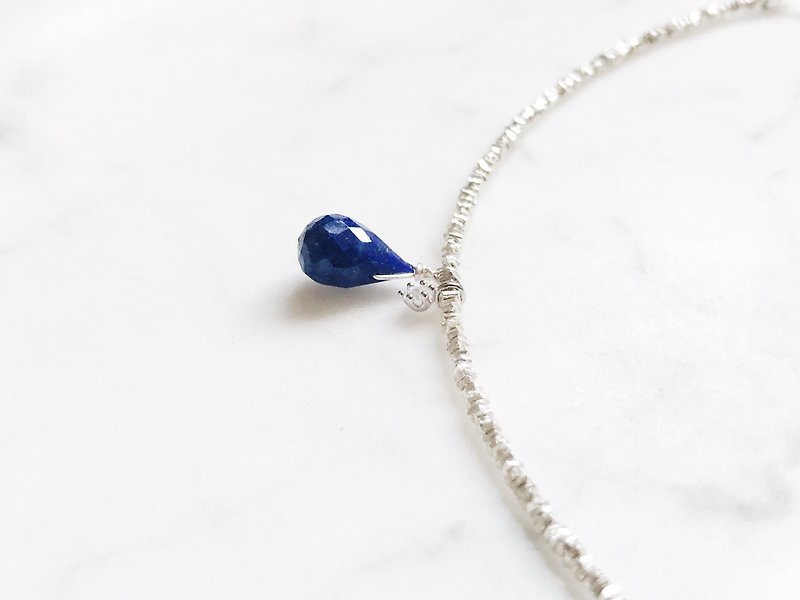 ::Silver Mine Series-Limited Edition:: Lapis Lazuli Highlights Ore Broken Silver Bracelet (2.0) - สร้อยข้อมือ - เงิน 