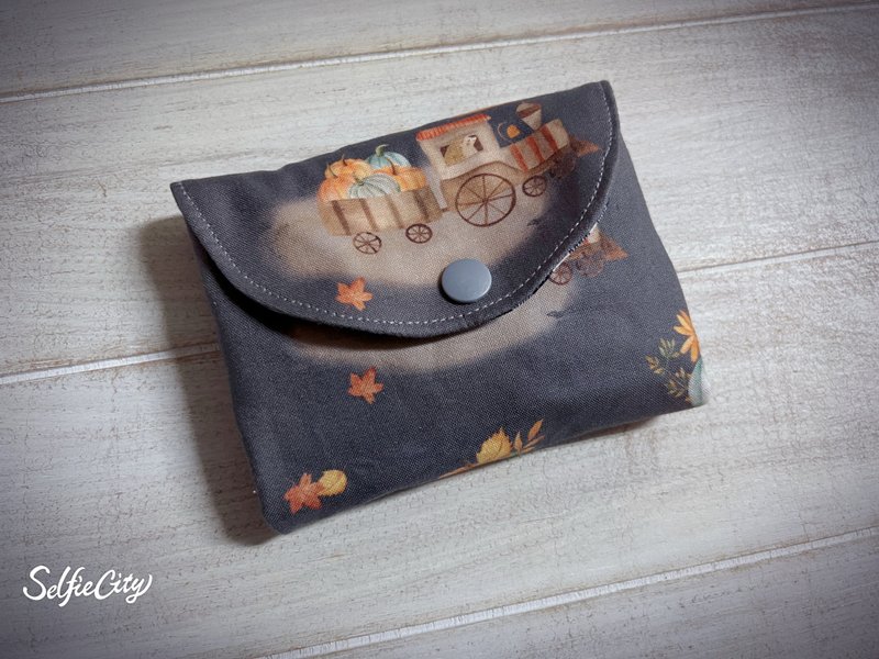 Cute Fairy Tale Double Wall Wallet Coin Purse Card Holder Storage Bag - กระเป๋าสตางค์ - ผ้าฝ้าย/ผ้าลินิน สีเงิน