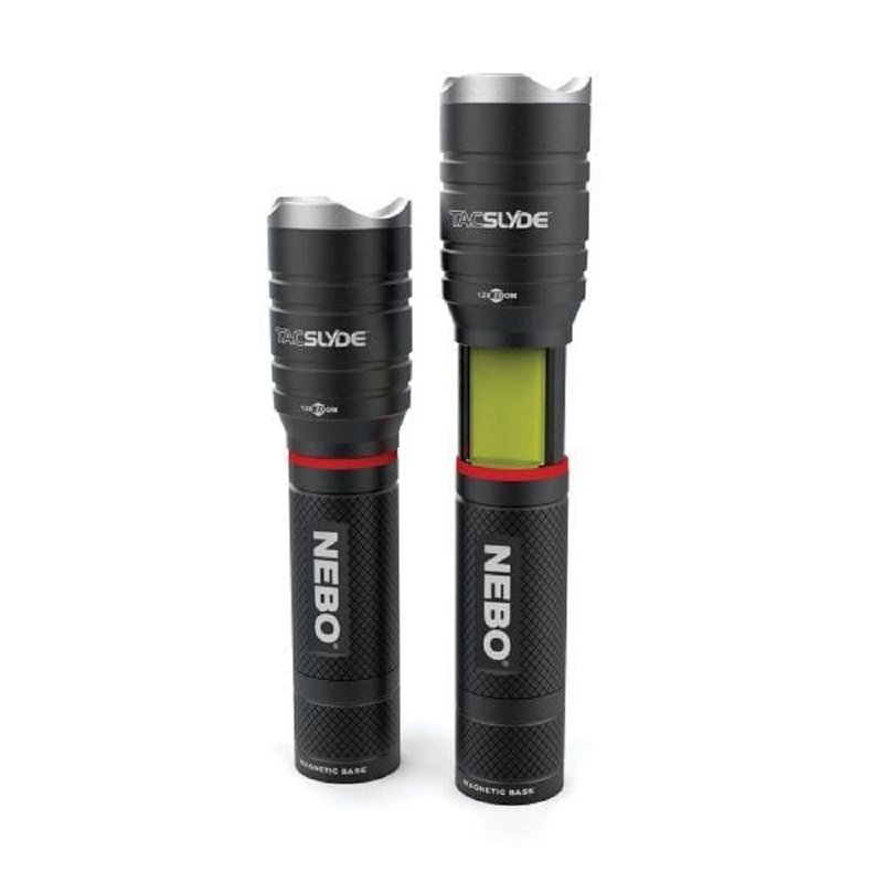 【NEBO】Tac Slyde 12x Zoom Sliding COB Flashlight (Elevator) - ชุดเดินป่า - โลหะ สีดำ