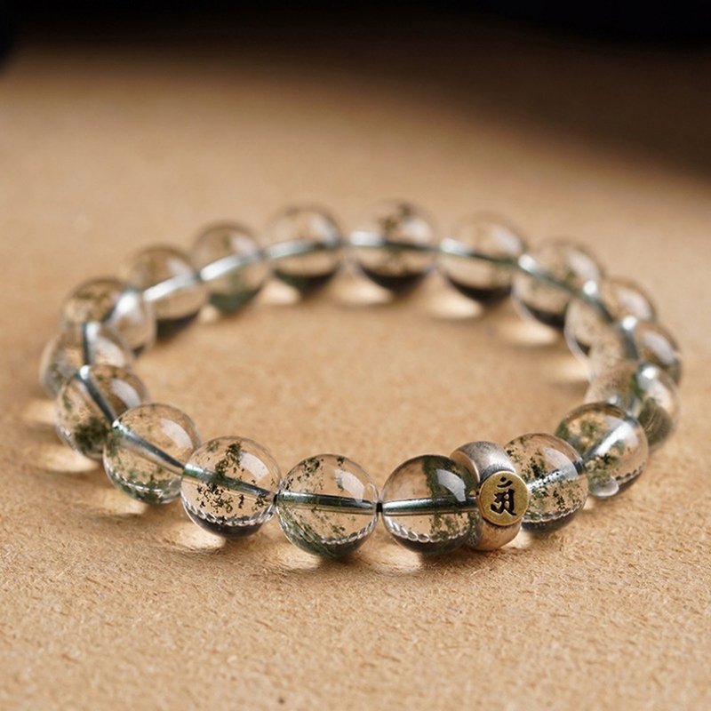 綠幽靈手鏈/ 十二生肖八大守護神/本命佛事業運 招正財 開運 水晶 - 手鍊/手環 - 其他材質 綠色