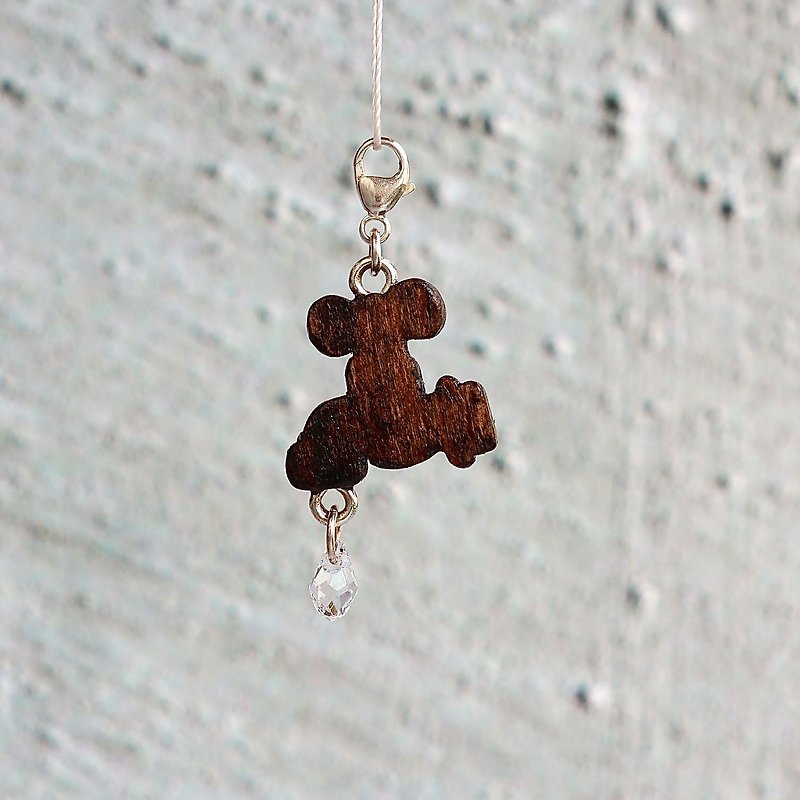 Leaky Faucet wooden charm - Charms - Wood Brown