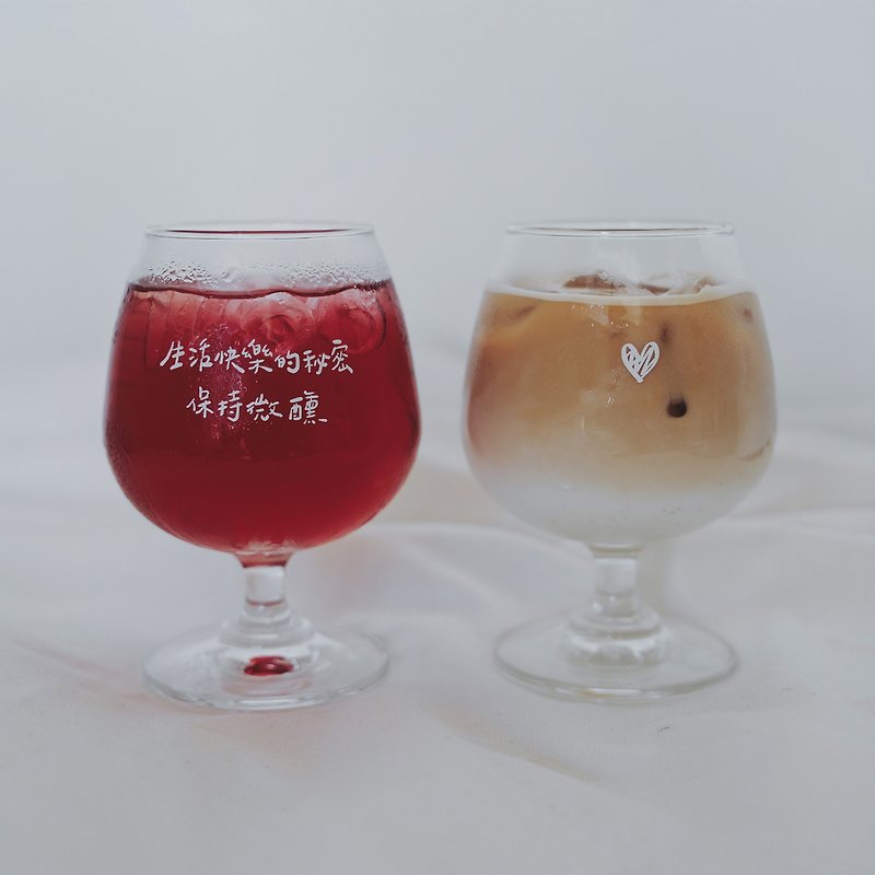 Valentine's Day go-to // Stay tipsy brandy glass - Bar Glasses & Drinkware - Glass White