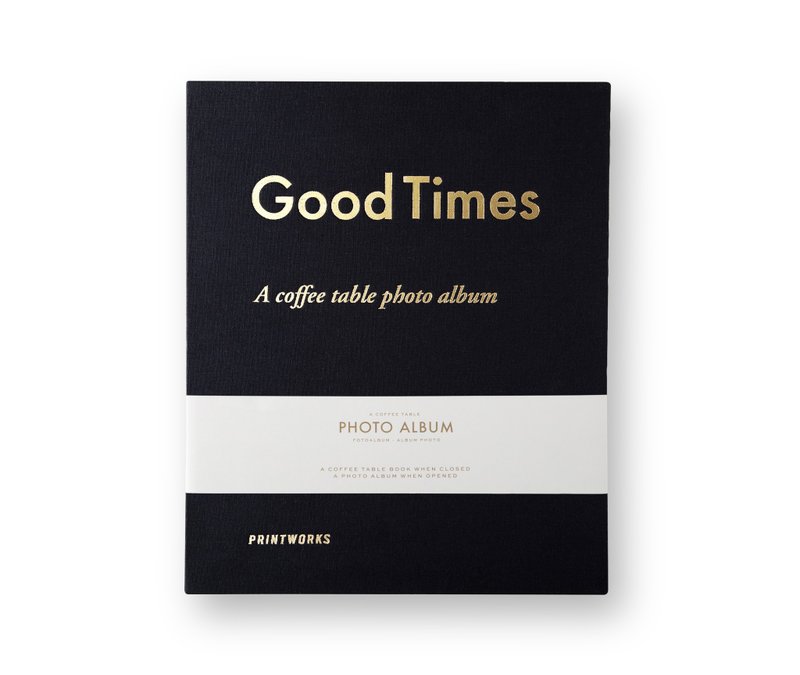 PRINTWORKS Photo Album - Good Times Black (L) - Photo Albums & Books - Other Materials 