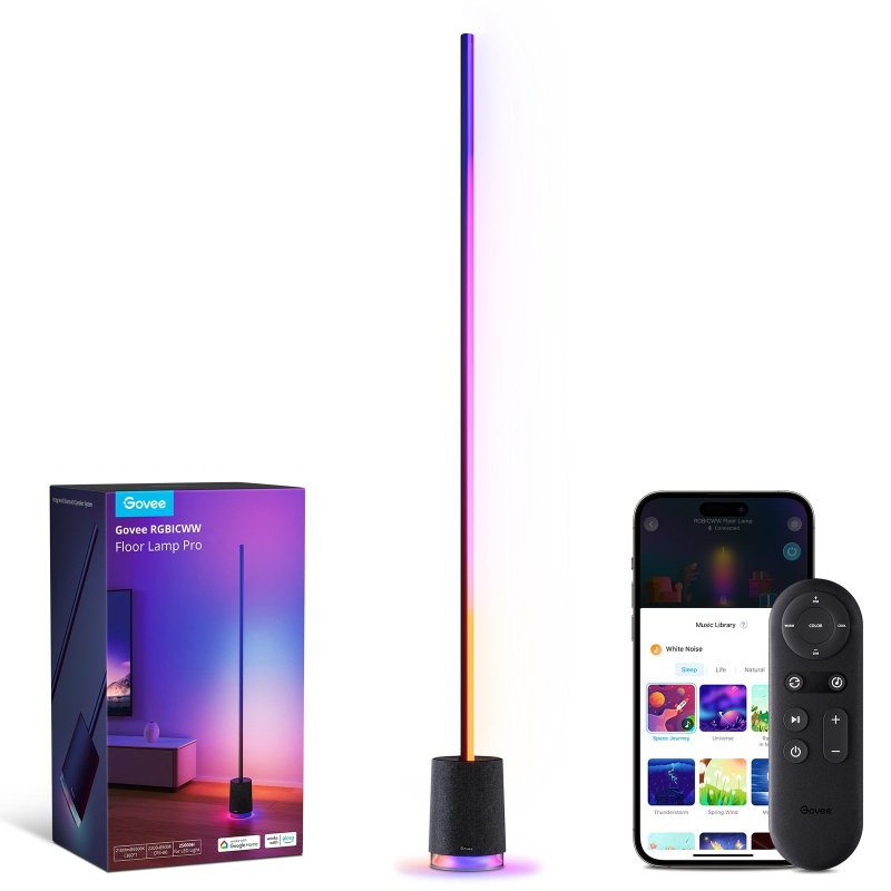 Govee RGBICWW 轉角落地牆燈 Pro (黑色) - 燈具/燈飾 - 聚酯纖維 