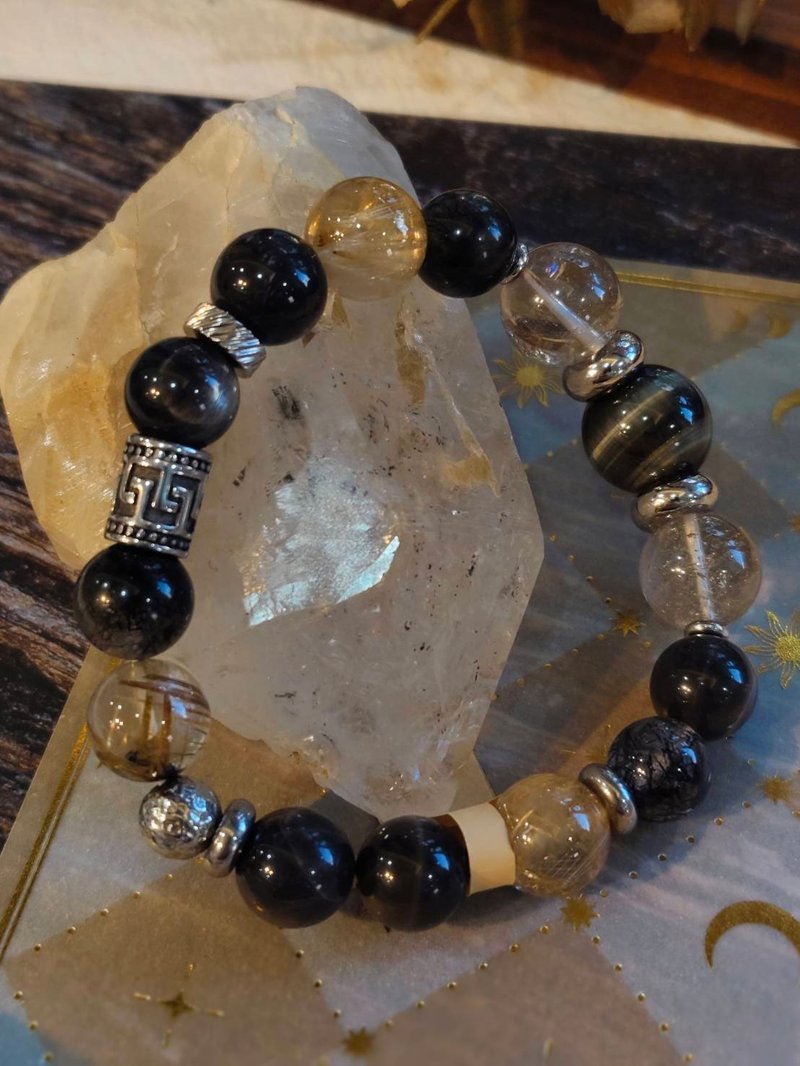 客製化水晶礦石手鏈   內斂之光  力量與遠見水晶手鍊 - 手鍊/手環 - 水晶 