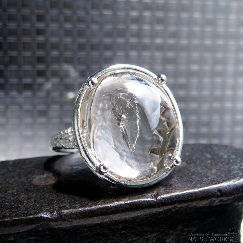 Enhydro Quartz Ring - General Rings - Gemstone Transparent