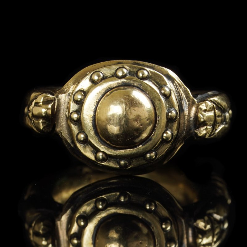 Burmese pagoda Talong mantra bead ring. 25 Silver gold alloy small mantra beads - General Rings - Other Metals 