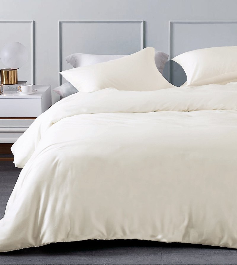 (SP049) Sicili 1200-needle solid color long-staple cotton series - Bedding - Cotton & Hemp White