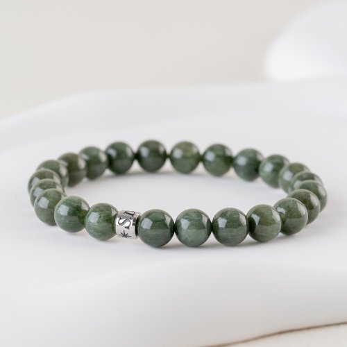 グリーンルチル | 天然エネルギークリスタルブレスレット | 7.5-8.5mm