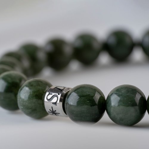 グリーンルチル | 天然エネルギークリスタルブレスレット | 7.5-8.5mm