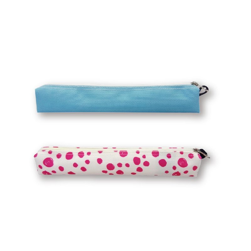 Small square pencil bag [Bao Te bottle recycling environmental fiber fabric] - Pencil Cases - Polyester Blue