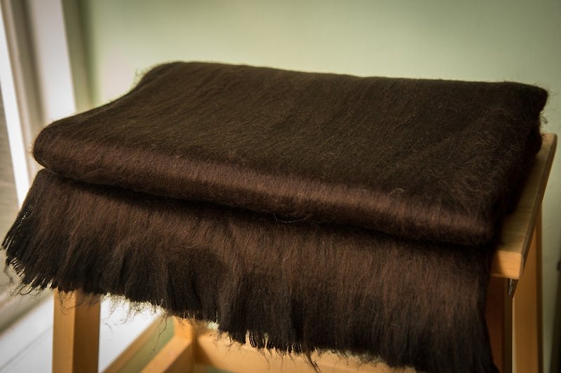 南美洲手作羊駝披肩長毛款 - 圍巾/披肩 - 其他材質 