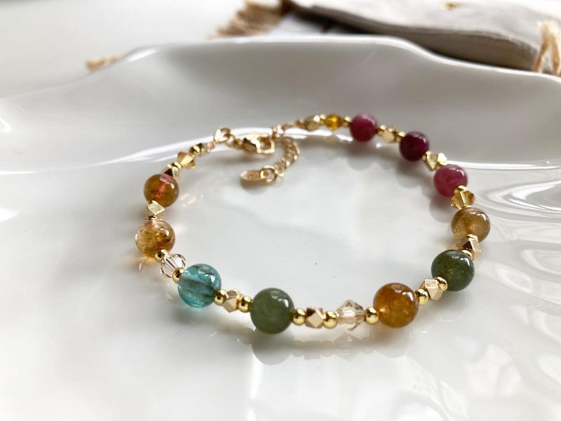 The strongest Stone all-round tourmaline bracelet improves health, popularity and overall luck - สร้อยข้อมือ - คริสตัล 