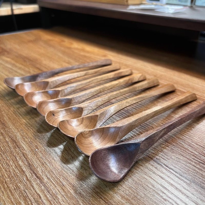 Dessert spoon, teaspoon II - hexagonal handle - Cutlery & Flatware - Wood 