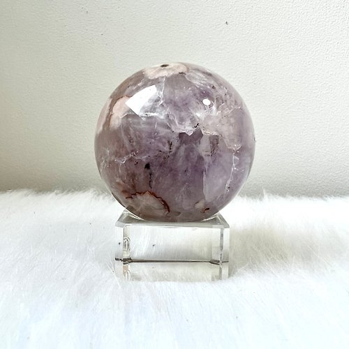 玄之水晶 紫晶共生櫻花瑪瑙球 | 水晶 | 水晶球 | 水晶擺件