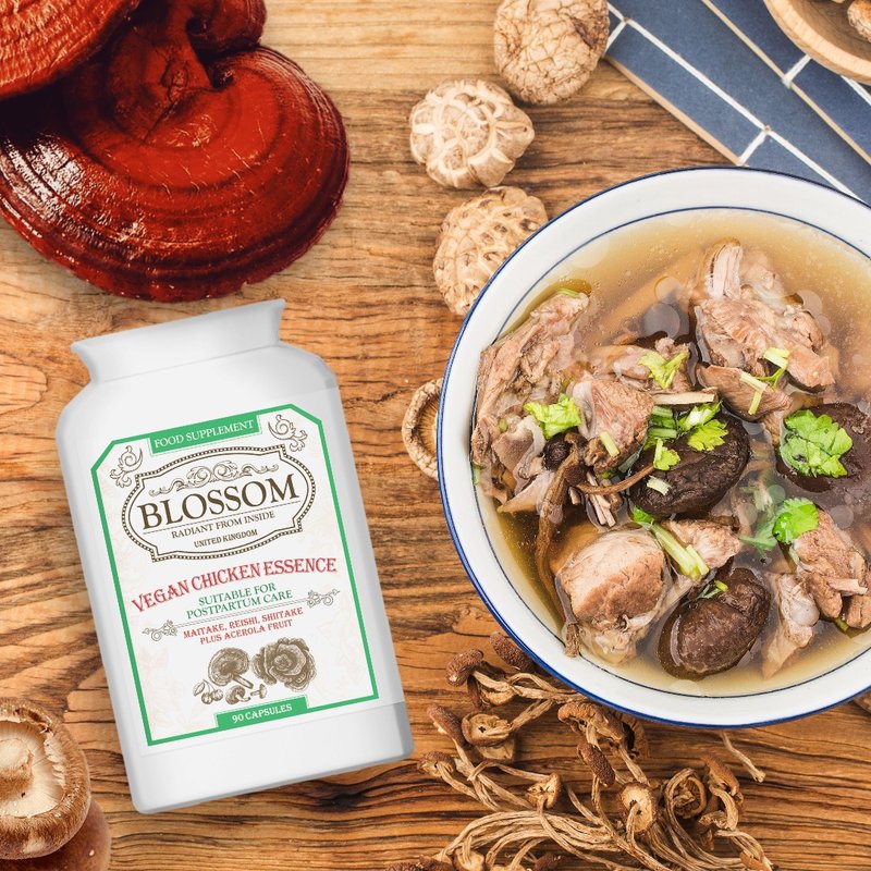 Blossom Vegan Chicken Essence (capsule) - อาหารเสริมและผลิตภัณฑ์สุขภาพ - สารสกัดไม้ก๊อก สีเขียว